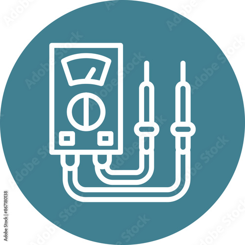 Voltmeter Line White Circles Multicolors