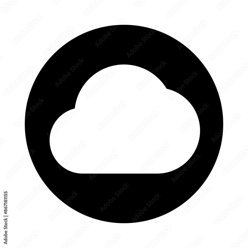 Cloud computing icon. Hosting icon vector Cloud computing icon. Hosting icon vector