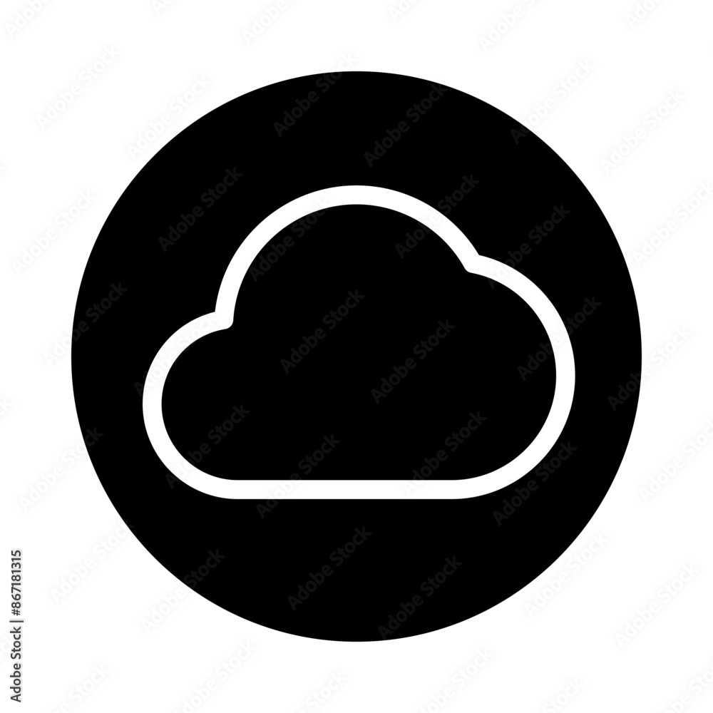 Cloud computing icon. Hosting icon vector Cloud computing icon. Hosting icon vector