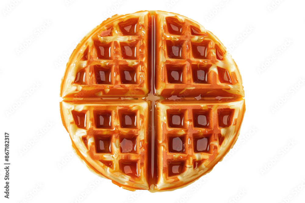 Sweet waffle isolated on white background Sweet waffle isolated on white background