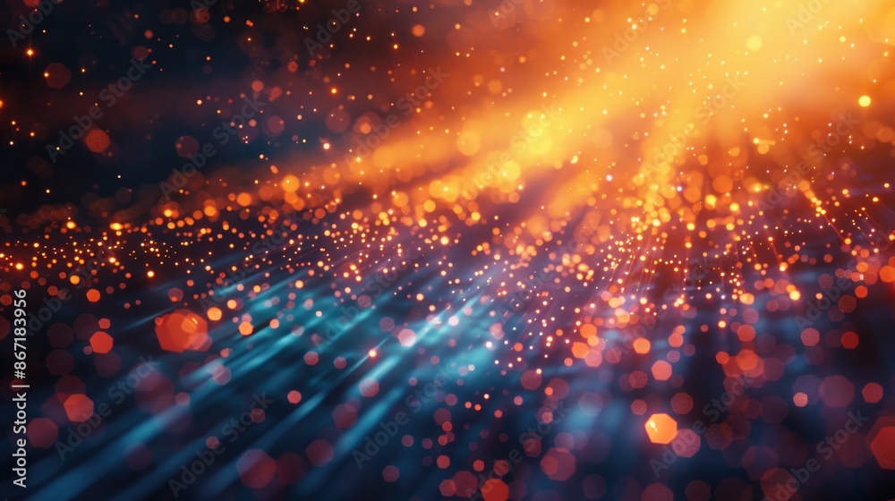 Obraz premium Bright yellow light blur