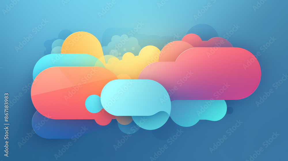 Creative icons of people with speech bubbles perfect for communicationrelated projects. Creative icons of people with speech bubbles perfect for communicationrelated projects.