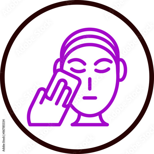 Makeup Removal Methods Line Purple Circle Black