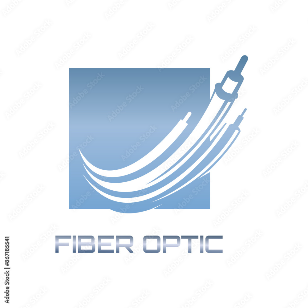 Fototapeta premium fiber optic logo concept