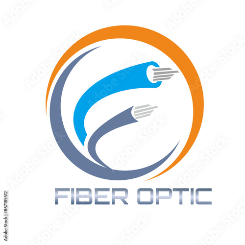 fiber optic logo symbol