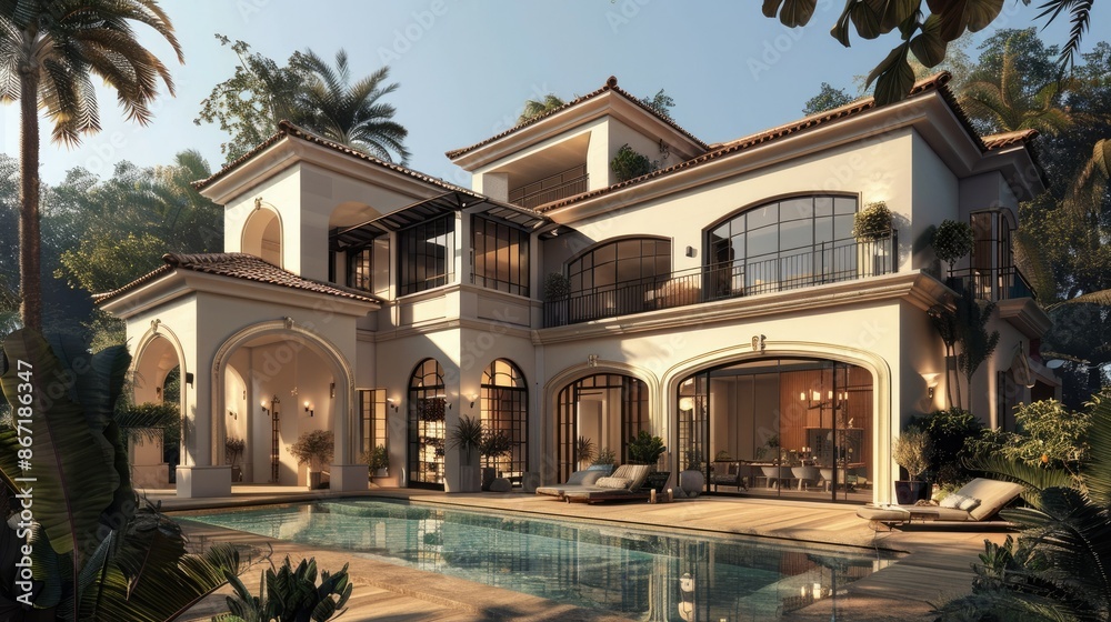 Magnificent Luxury Villa with Elegant Architecture and Stunning Landscape Magnificent Luxury Villa with Elegant Architecture and Stunning Landscape
