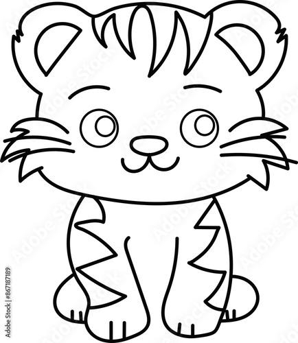 tiger in the wood animal 