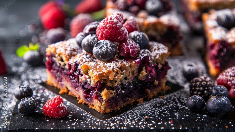 Delectable sweet treats made with foraged berries and nuts including a moist elderflower and blueberry cake and rich nutty honey bars. Delectable sweet treats made with foraged berries and nuts including a moist elderflower and blueberry cake and rich nutty honey bars.