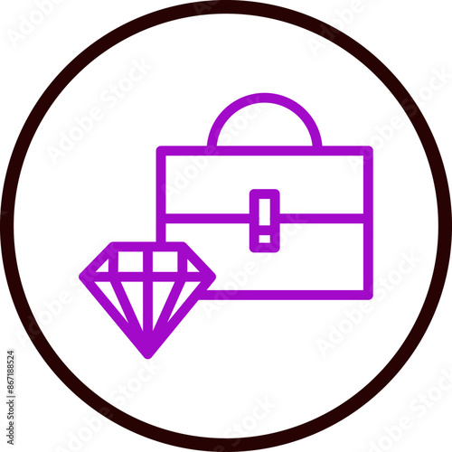 Luxury Line Purple Circle Black