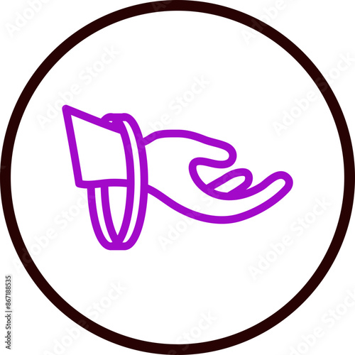 Bangal Line Purple Circle Black
