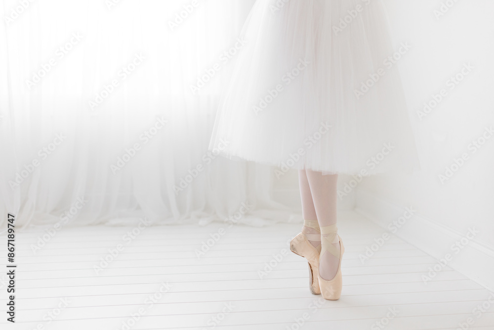 ballerinas feet danceing en pointe sous sus in white tutu ballerinas feet danceing en pointe sous sus in white tutu