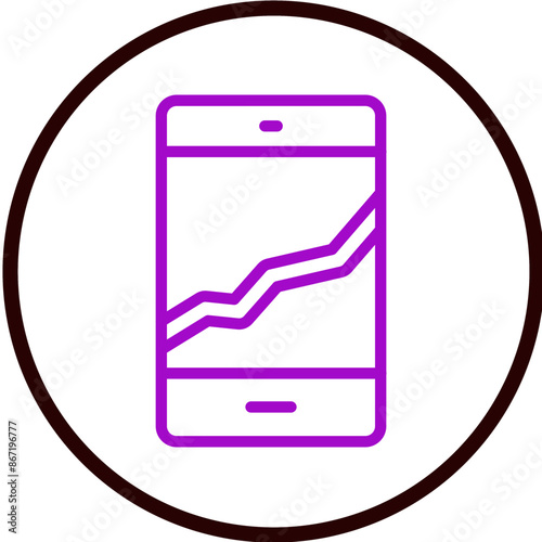 Broken Phone Vector Line Icon Design