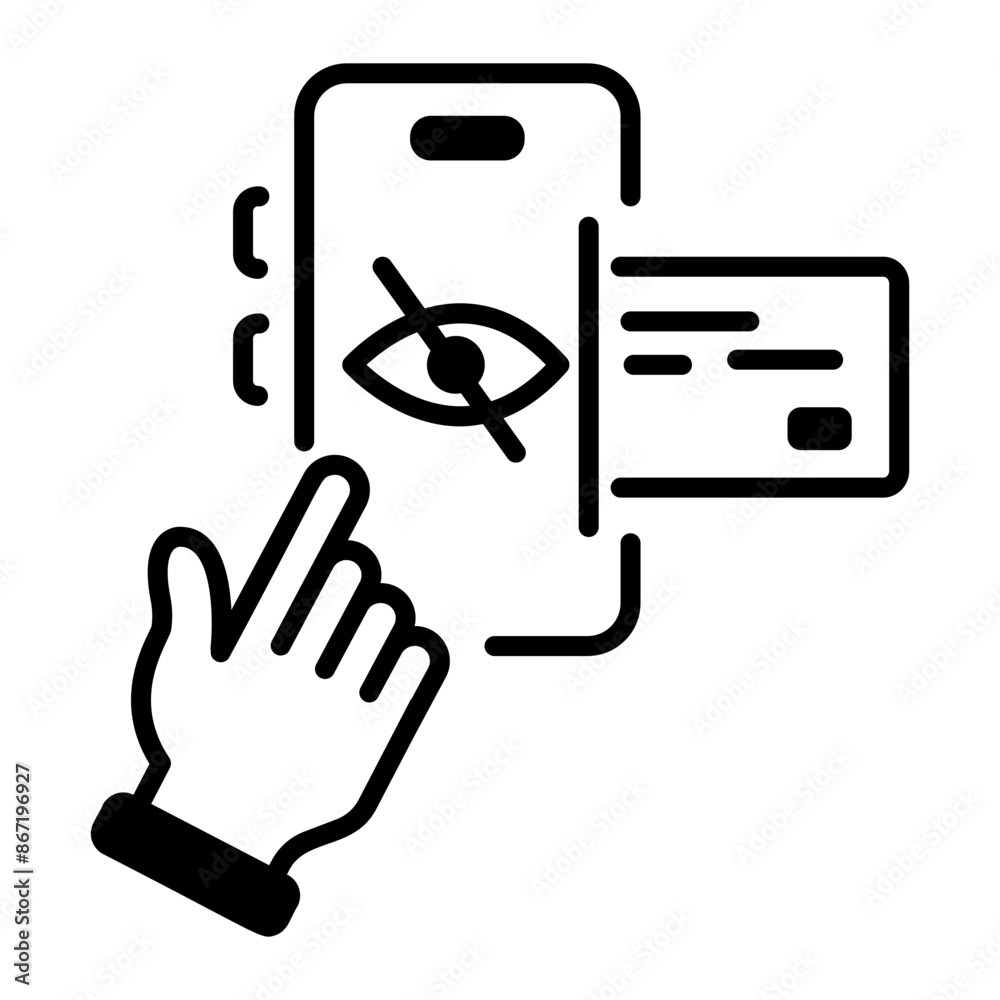 Outline style icon of online secret transactions Outline style icon of online secret transactions