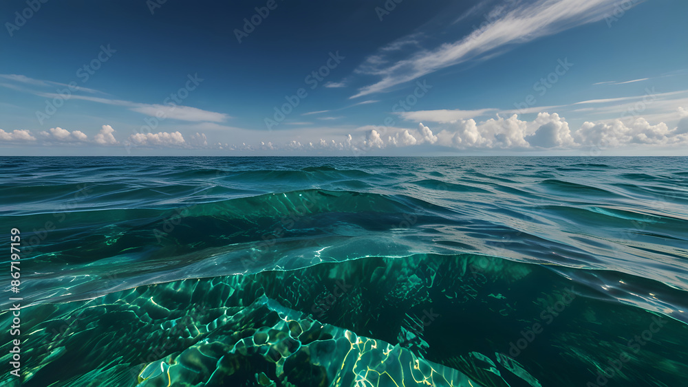 Fototapeta premium waves and clouds