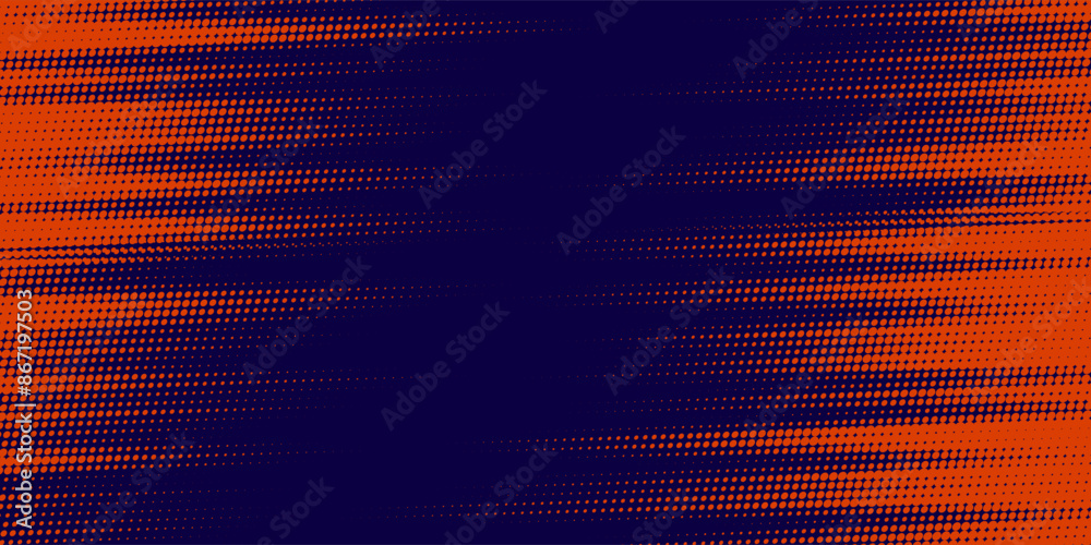 Abstract speed lines style orange color halftone banner design template. Vector illustration.grunge web