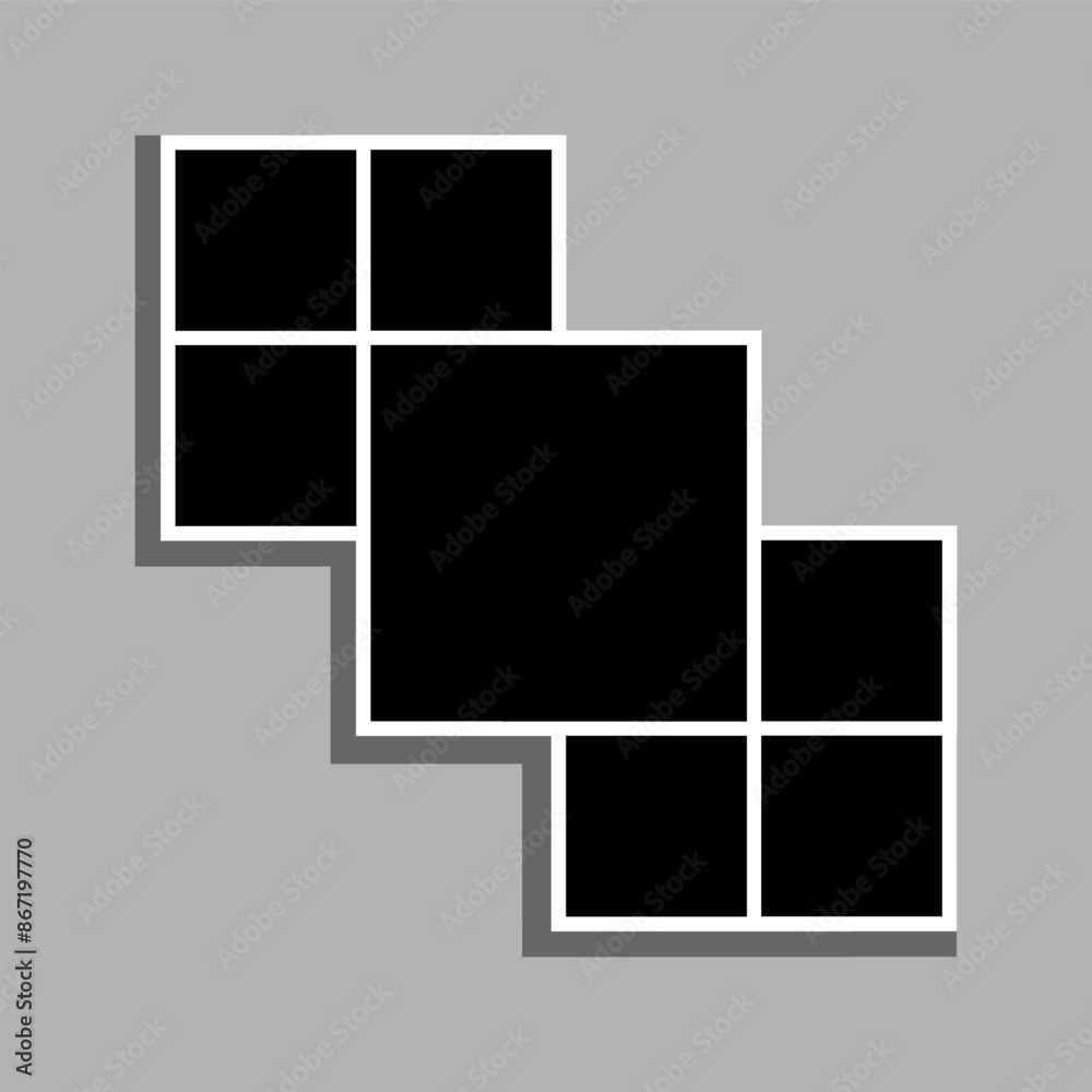 Creative vector Template 7 Collage art. Frames for photo Creative vector Template 7 Collage art. Frames for photo