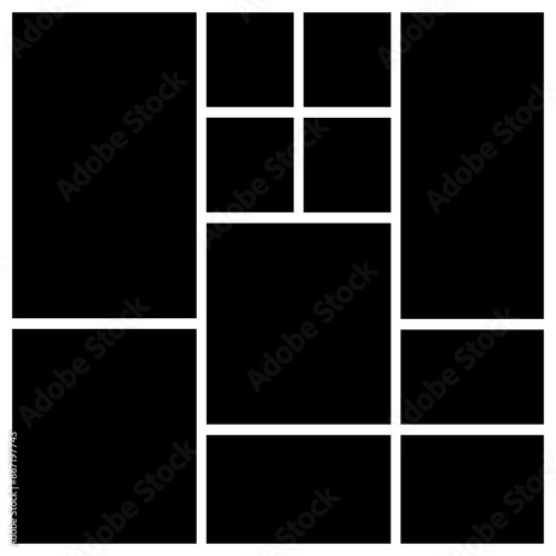 Creative vector 11 Collage art business layout. Frames for photo.