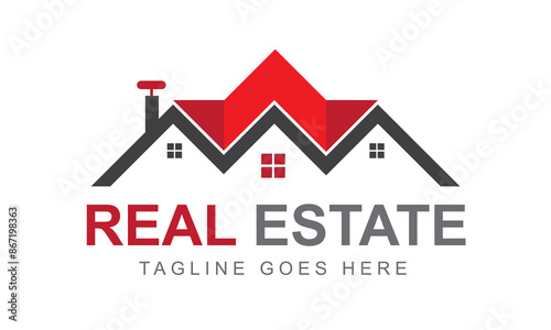 Rent House logo design template. Real estate logo design. Property logo. Property logo templates.