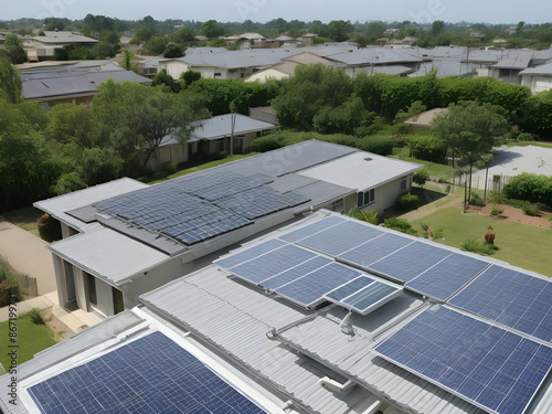 Wallpaper Mural sola energy panel power, electricity, photovoltaic, sun, environment, alternative, solar panel, ecology,Ai generated  Torontodigital.ca