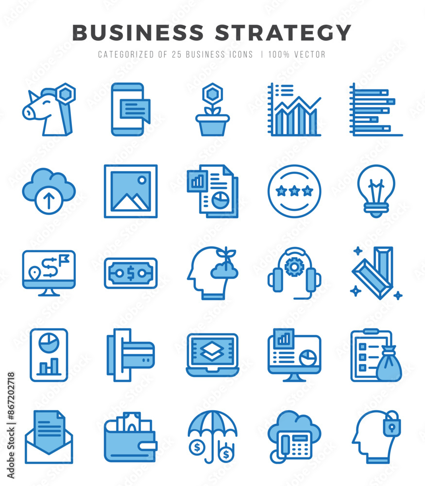 Business Strategy Icon Bundle 25 Icons for Websites and Apps Business Strategy Icon Bundle 25 Icons for Websites and Apps