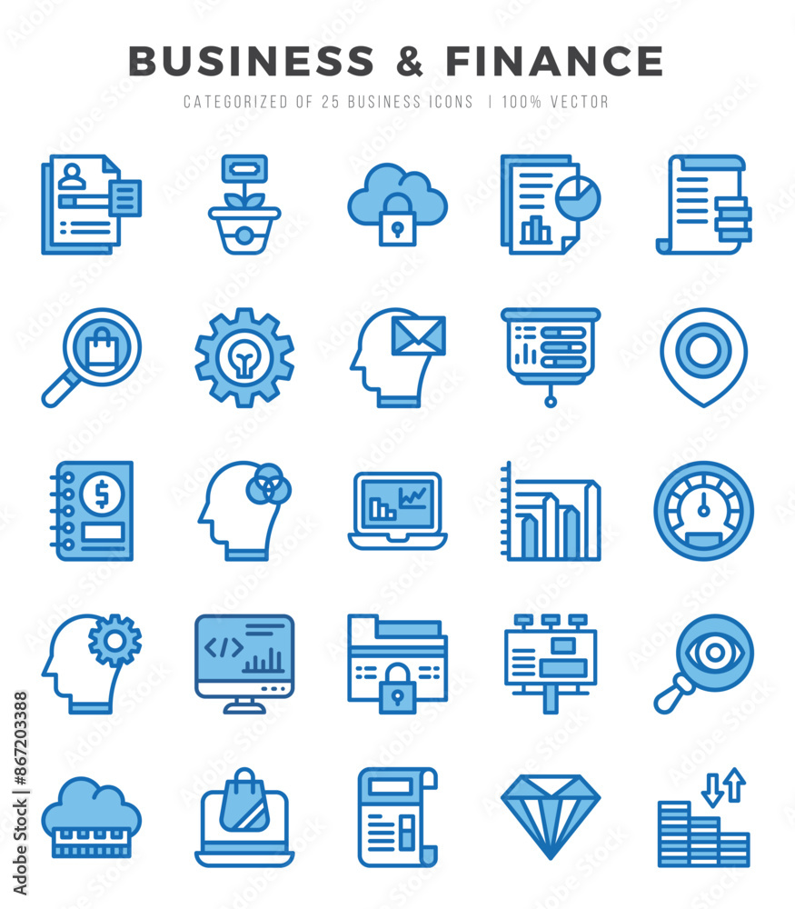 Business & Finance icon pack for your website. mobile. presentation. and logo design. Business & Finance icon pack for your website. mobile. presentation. and logo design.