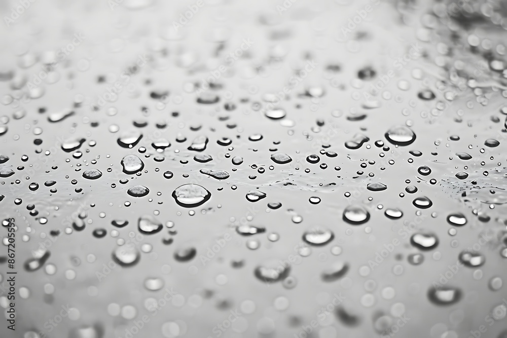 A minimalist interpretation of a rainstorm with droplets on a surface A minimalist interpretation of a rainstorm with droplets on a surface