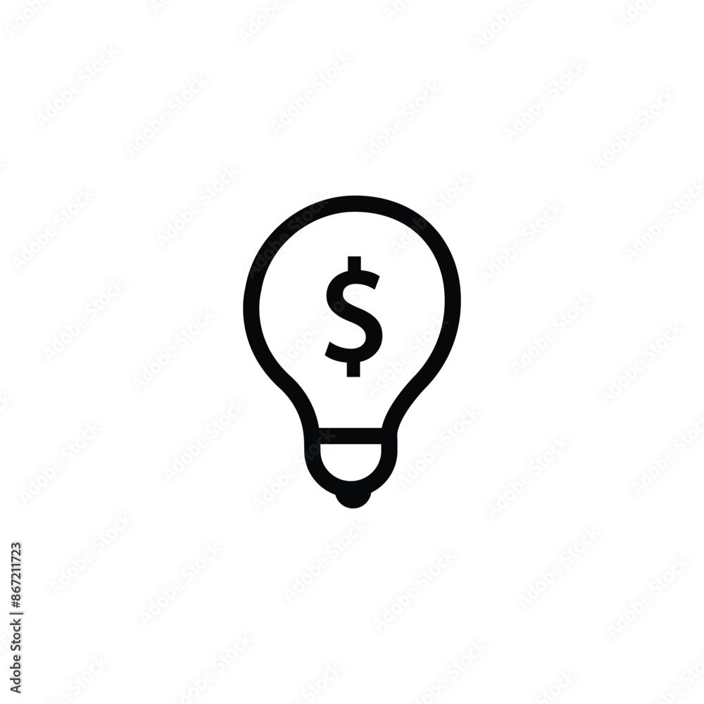 Finance Idea Flat Icon Isolated On White Background Finance Idea Flat Icon Isolated On White Background