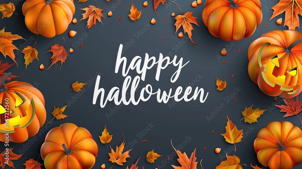 halloween background with pumpkins