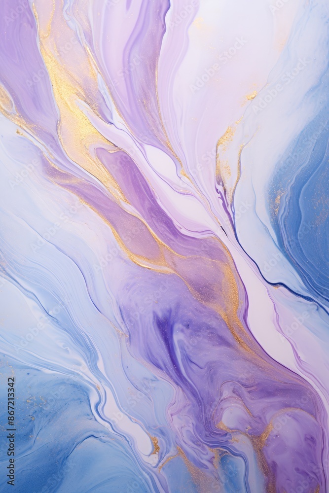 Purple and gold marble close up Purple and gold marble close up