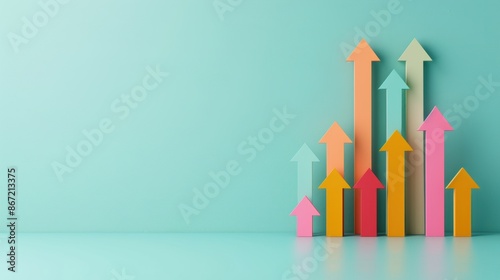 A symbolic representation of business growth, featuring a series of upward arrows gradually increasing in size and intensity, symbolizing financial success and growth, against a clean background with Free Download A symbolic representation of business growth, featuring a series of upward arrows gradually increasing in size and intensity, symbolizing financial success and growth, against a clean background with - GFXLoad