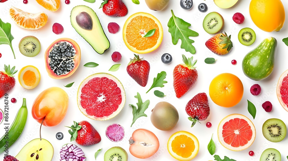 Create a colorful children's poster featuring various types of fruits and vegetables Create a colorful children's poster featuring various types of fruits and vegetables