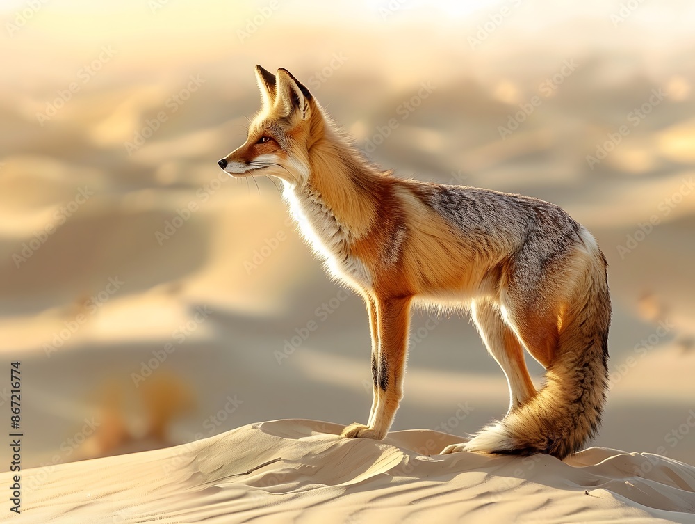 Fototapeta premium Encounter rare desert wildlife through our HD wallpapers., clean background, Photo stock style, clean background, no copyrighted logo, no letters