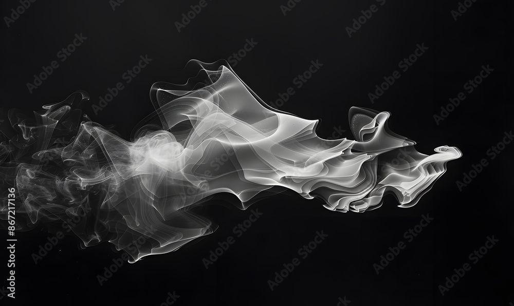 Fototapeta premium Abstract white smoke or steam swirls
