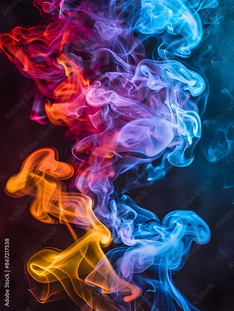 Abstract white smoke or steam swirls