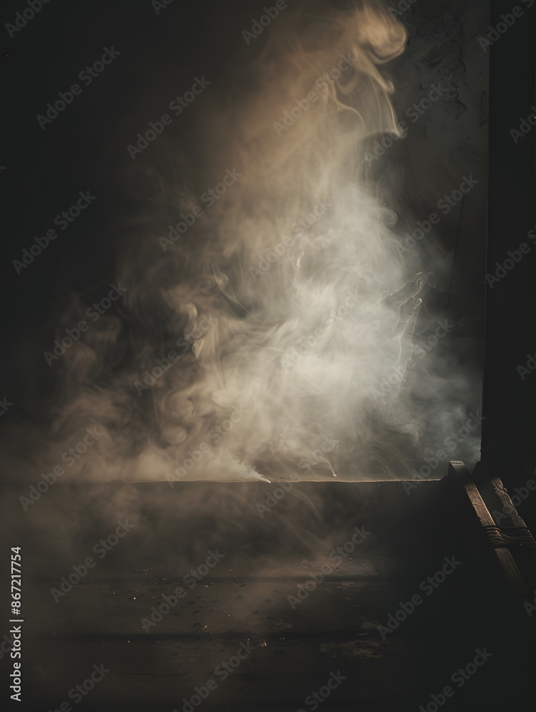 Abstract white smoke or steam swirls Abstract white smoke or steam swirls