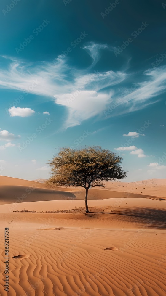 Fototapeta premium Find peace in the simplicity of desert wallpapers on Photostock., clean background, Photo stock style, clean background, no copyrighted logo, no letters