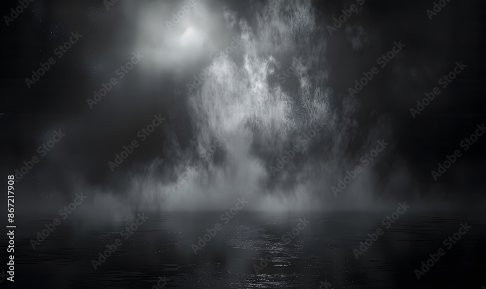 Abstract white smoke or steam swirls