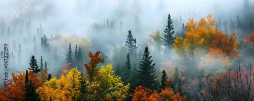 Vibrant Autumn Forest Lands...