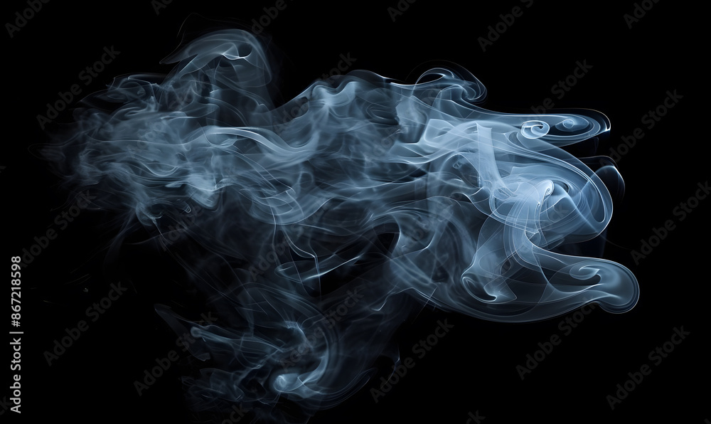 Fototapeta premium Abstract white smoke or steam swirls