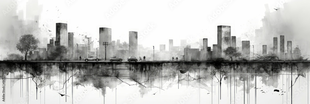 Concrete Material Structure Background - Generative AI Concrete Material Structure Background - Generative AI