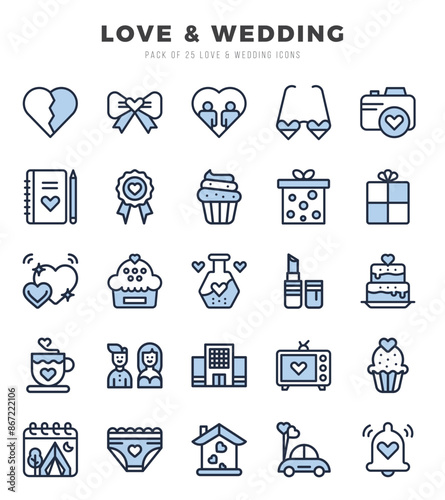 Love & Wedding Icon Bundle 25 Icons for Websites and Apps