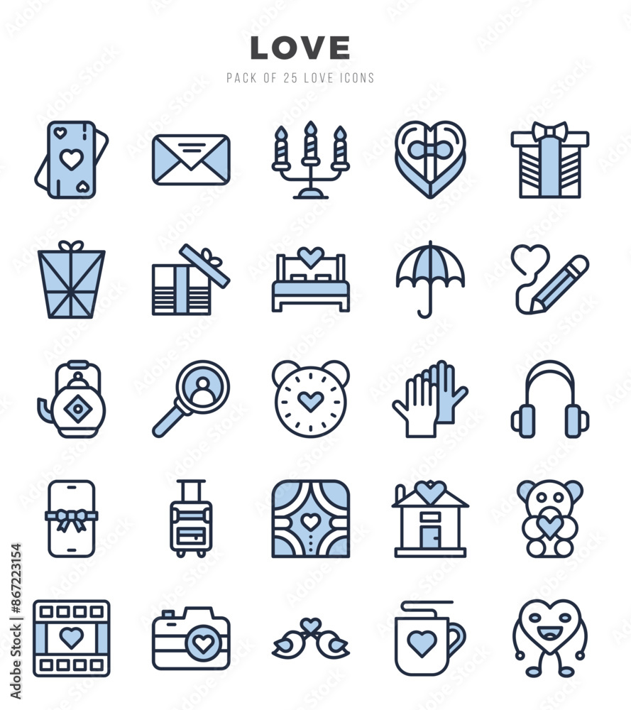 Fototapeta premium Love Icon Bundle 25 Icons for Websites and Apps