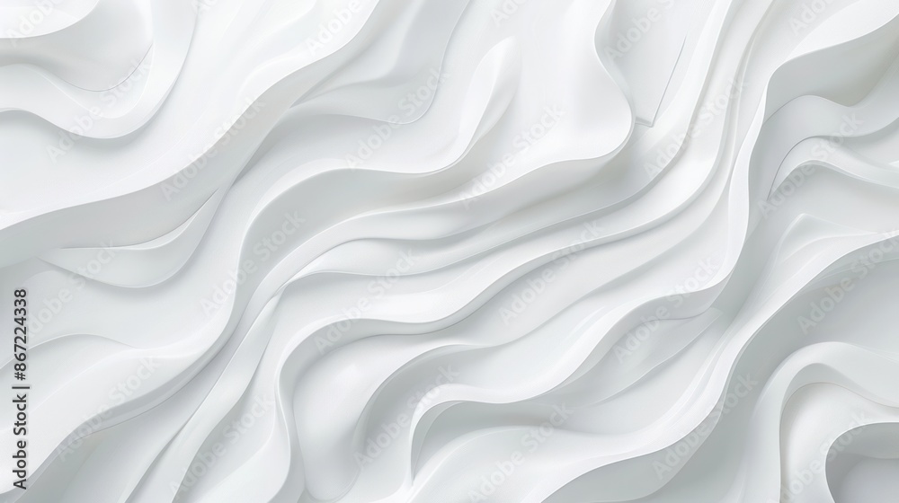 Fototapeta premium Abstract White Wave Pattern