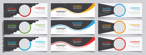 Modern Banner Template Bundle, Minimalist banner design