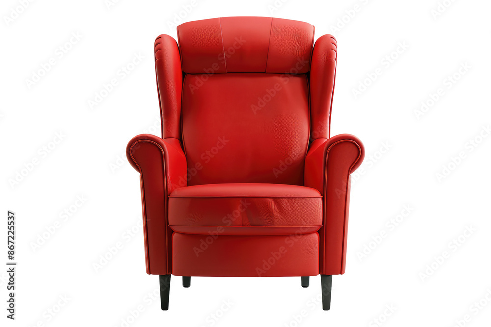 Red chair isolated on transparent background Red chair isolated on transparent background