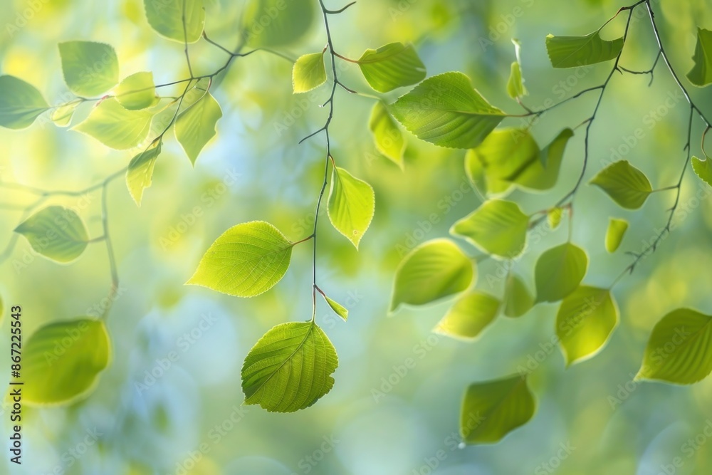 Sunlight through green leaves Sunlight through green leaves