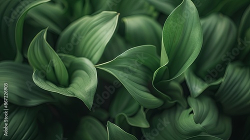 Abstract natural floral Green tropical plant close-up background