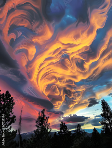 the vast sky and beautiful atmosphere