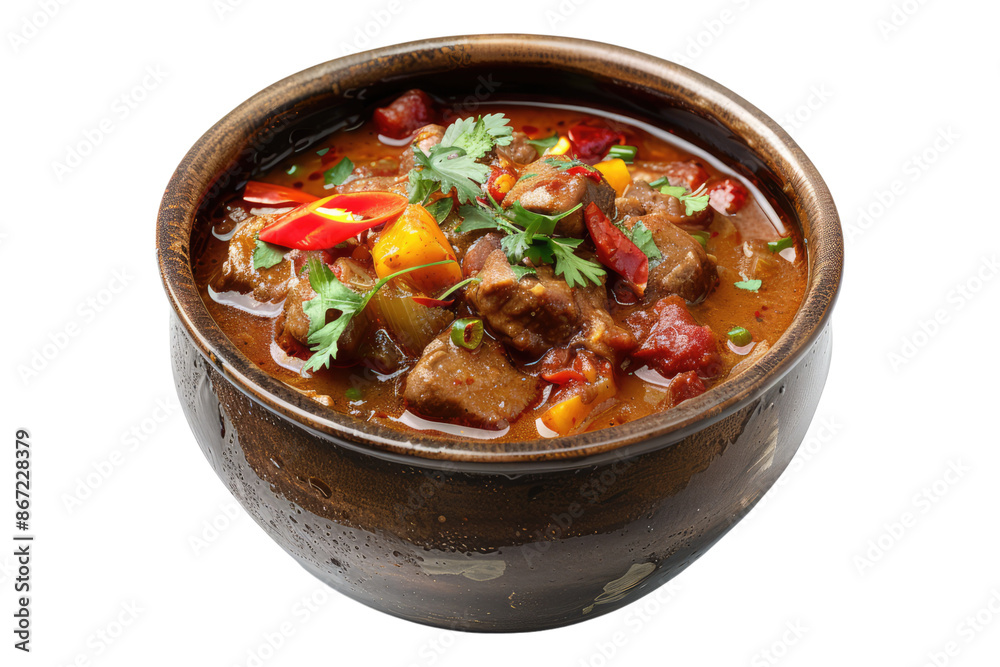 Spicy stew isolated on transparent background Spicy stew isolated on transparent background