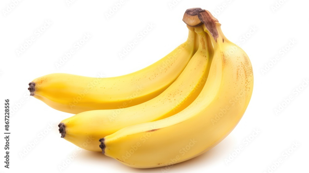 Three Ripe Bananas Isolated on White Three Ripe Bananas Isolated on White